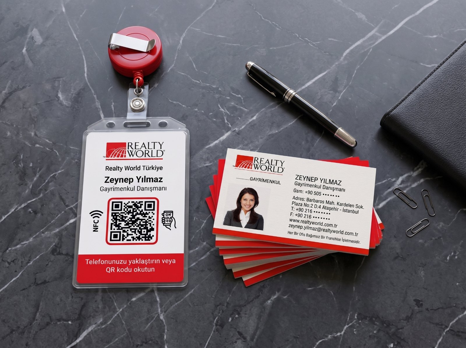 Business cards and NFC badge 2K 20261024162712